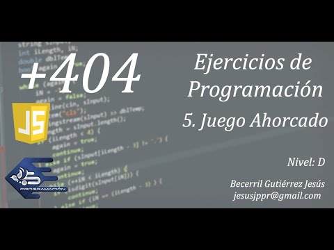 +404 Ejercicios de Programación: #5 Juego Ahorcado Javascript