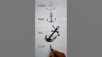 how to draw a realistic Anchor ⚓😱🔥#art #drawing #youtubeshorts #shorts #viral #@ArtwithBir_9