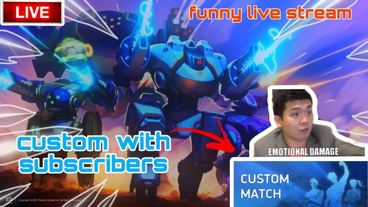 mech arena robot showdown live stream custom with subscribers YouTube