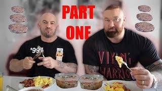 Day of eating! Hafthor Bjornsson + Sebastian Oreb