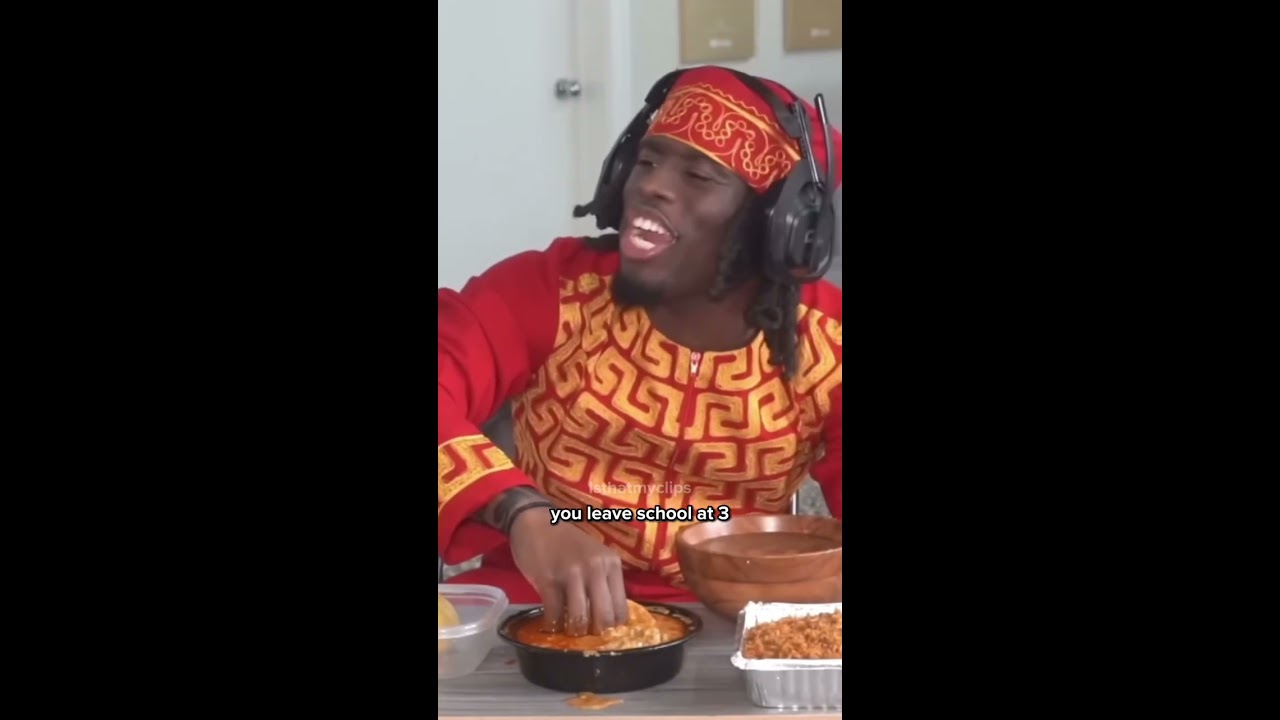 KAI CENAT EATS SOME AFRICAN FOOD HILARIOUS Kaicenat Shorts