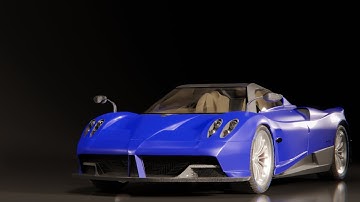 Blender 3D | Pagani Huayra Roadster (2017) Timelapse