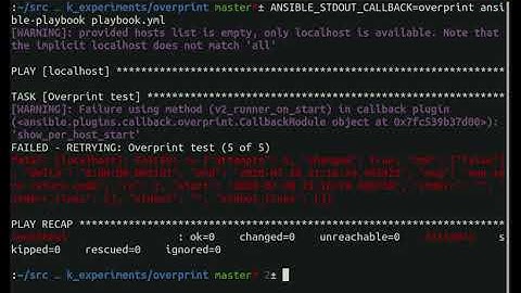 Ansible overprint callback experiment