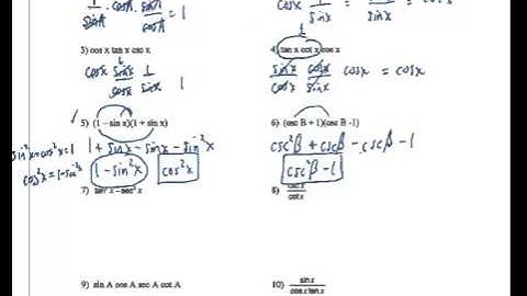 Unit 7 Day 3 Solution Video for Simplifying Trig Expressions