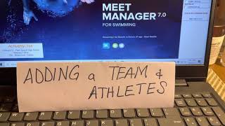 Hy-Tek Meet Manager Swimming Adding Teams and Athletes