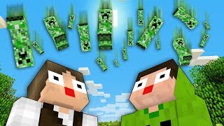 MINECRAFT, MAS ESTÁ CHOVENDO CHARGED CREEPER! i.m.p.o.s.s.í.v.e.l