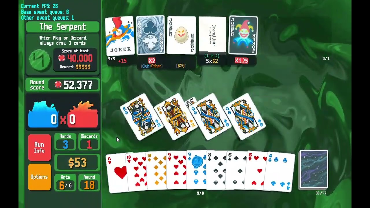 (maybe) daily Balatro runs until I get C+ day 11: nebula deck red stake (won)