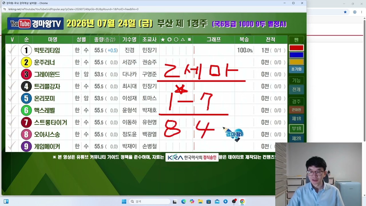 7월 24일 금요일 분석 방송 (편성좋아자신감이생깁니다/정확히꽂아보겠습니다/감사합니다)