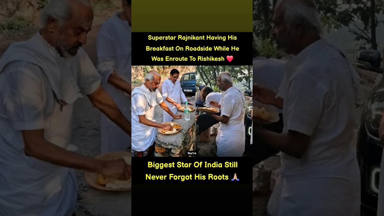 Superstar Rajinikanth once again proved why he’s called the “King of Simplicity”! 😍 While en route