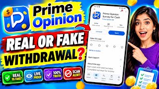 Prime Opinion Survey App Real or Fake | Prime Opinion Withdrawal | पूरा Reality Check 2026