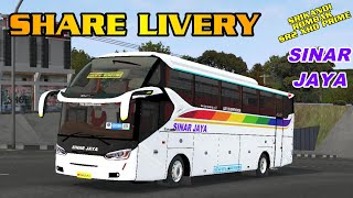 LIVERY SINAR JAYA Srikandi Rombak SR2 XHD Prime by ALIYAN G.M.P | Bus Simulator Indonesia