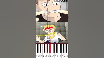 Transformation SHERIFF vs SLOW SELINE (@fash) Garten of Banban Animation - Octave Piano Tutorial