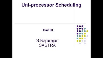 Uniprocessor Scheduling Part III - SPN, SRT, HRRN and Feedback