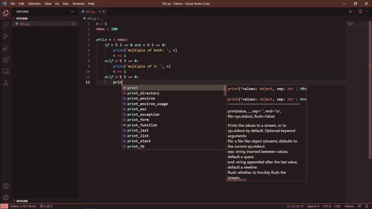 MULTIPLES OF 3 OR/AND 5 IN PYTHON #PYTHON #PROGRAMMING #LOFI - YouTube
