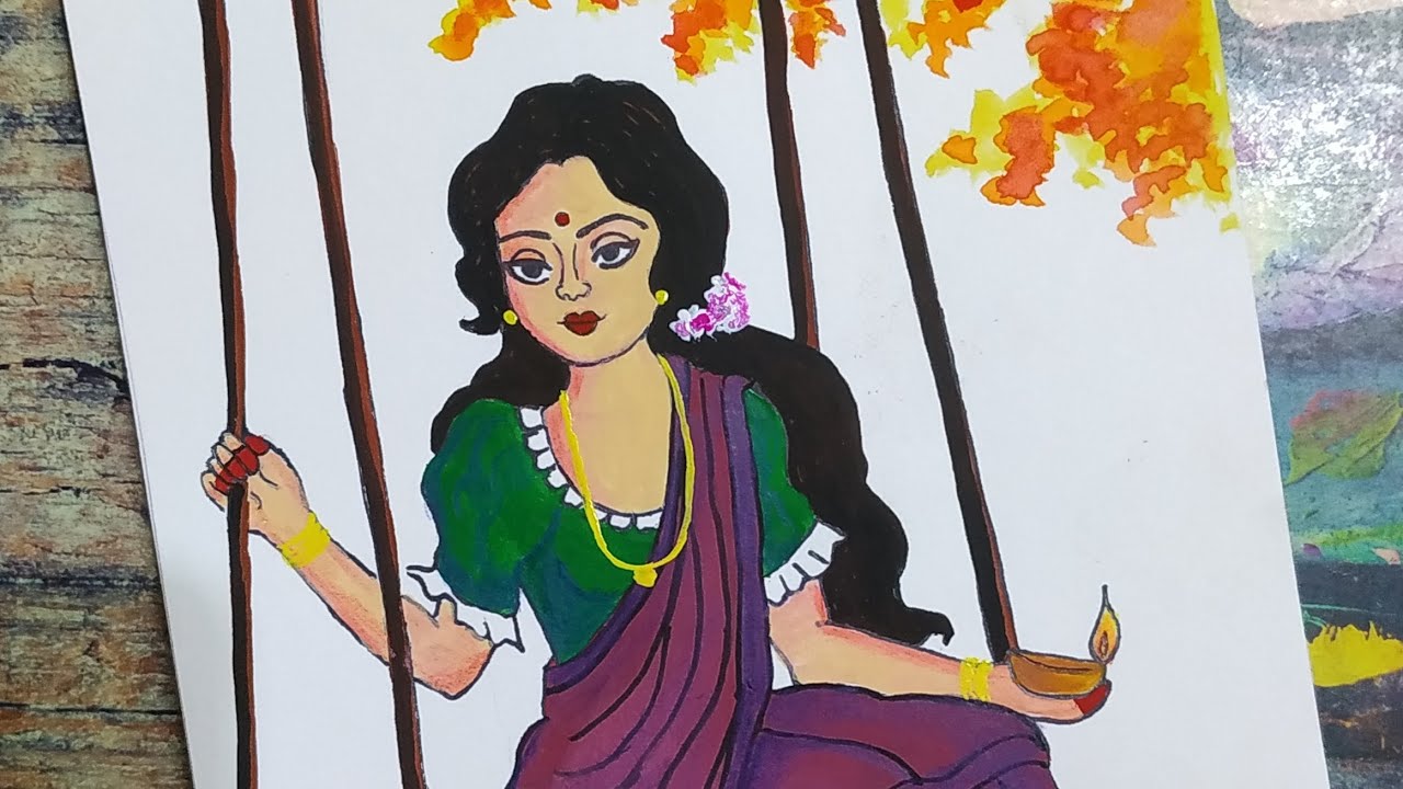 How to draw a beautiful bengali girl🦋 