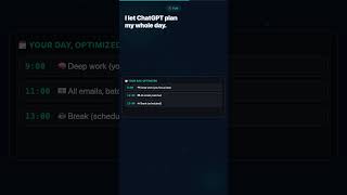 ChatGPT Built My Perfect Day (I Got 3x More Done) #chatgpt #gemini #ai #shorts