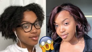 I'M CHANGING MY WHOLE LOOK! : Burgundy Natural Hair Dye & Silk Press