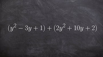 Learn how to add two polynomials by combing terms with the same variable factors