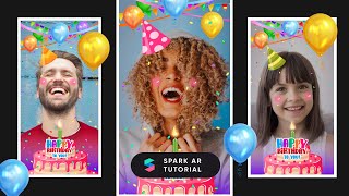 [Part 1] Spark AR tutorial | Happy Birthday - Interactive filter (Instagram)