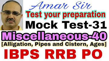 Miscellaneous Questions-40 | Mock Test-31 | Unique Objective Solution #Amar Sir: Bank PO/Clerk/SSC