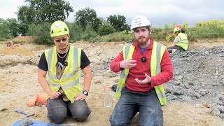 Jurassic finds
A deep hole was created to characterise the different layers within the Kellaways Formation. We join volunteers from the Jurassic team to see what has been found as they sifted through all the excavated material.
Cerney Wick:
Palaeocast was granted special access to 2024s excavations at Cerney Wick, allowing us to record media from within the field. On our website, youll find hours of multimedia captured at different stages throughout the field season. We begin with a podcast that introduces the locality and details the plans for the upcoming dig, this is followed by several days of recording at the site itself and finally a record of the legacy of the year’s fieldwork.
Website:
https://www.palaeocast.com/cerney-wick/
Introductory podcast about the site available here:
https://www.youtube.com/watch?v=w2gL0wIL74Y
Wed like to thank Sally and Neville Hollingworth for their help with putting this series together and for accommodating us in the field. We recognise Hills Quarry Products for making their site so accessible for research and science communication. Thanks to all the volunteers who have contributed to the multimedia in this series and especially to Laura Hobbs who has provided assistance throughout. Finally, thanks to all our backers on Patreon who help make projects like this possible. Jurassic finds