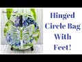 Really Cool!  Unusual Hinged Circle Gift Bag With Feet!