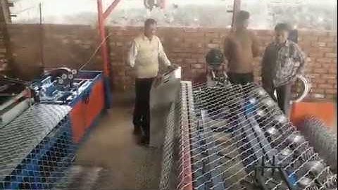automatic chain link fence making machine installed and working in Nepal client workshop