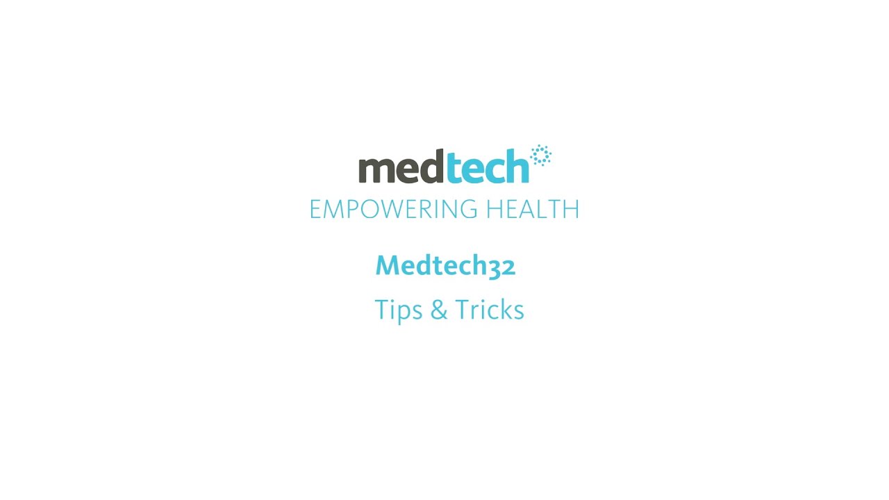 Medtech32 Tips & Tricks - YouTube