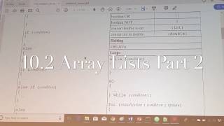 Professor Gunawardena Lecture Intro to CS 10.2 Array Lists Part 2
