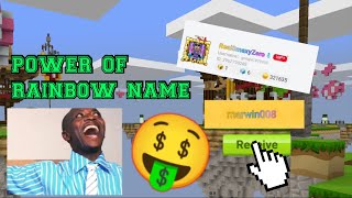 Power of Rainbow Name in Blockman Go!!!