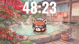 55 Minute Timer 🌸 Chill Study Timer with Brown noise