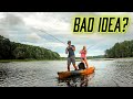 HUSBAND & WIFE  Go Fishing in ONE PERSON KAYAK for GIANT BASS!!!