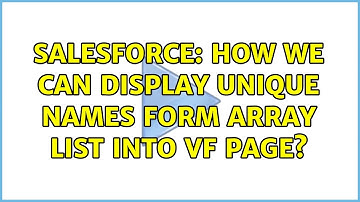 Salesforce: How we can display unique names form array List into vf page?