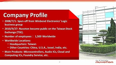 Nuvoton NuMicro Family Microcontroller Profile