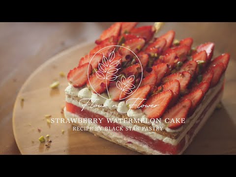 COOKVLOG: STRAWBERRY WATERMELON CAKE RECIPE (Recreate Blackstar Pastry in Sydney). 