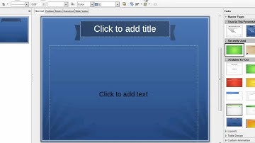 LibreOffice Impress: Making New Slides From Templates