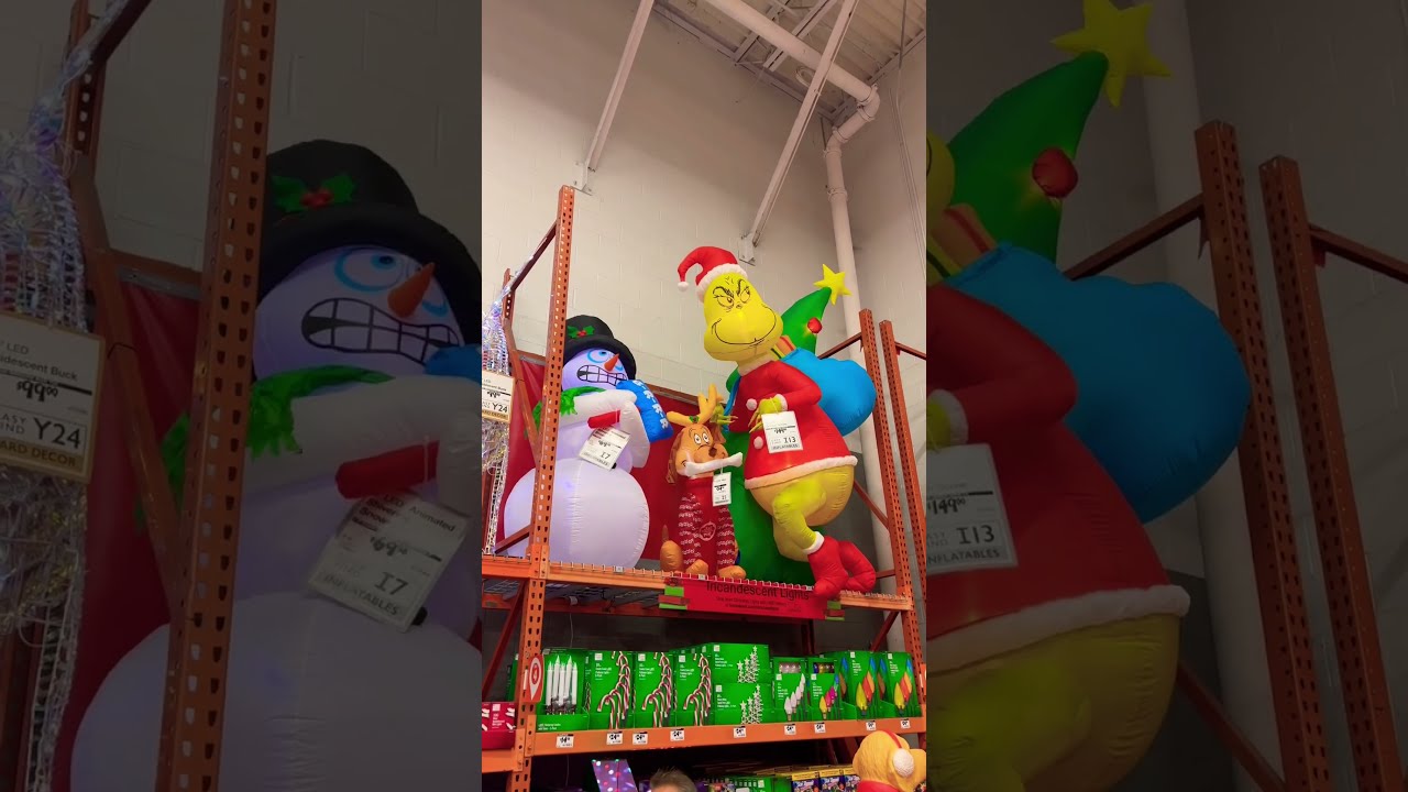 Incredible Inflatables For The Christmas Season At My Local Home Depot Store 9 29 23 