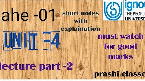 ahe 01 Human environment unit -4 lecture part -2 with explanation and notes