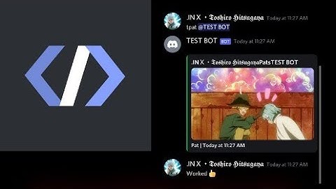 How to make pat command with discord bot designer