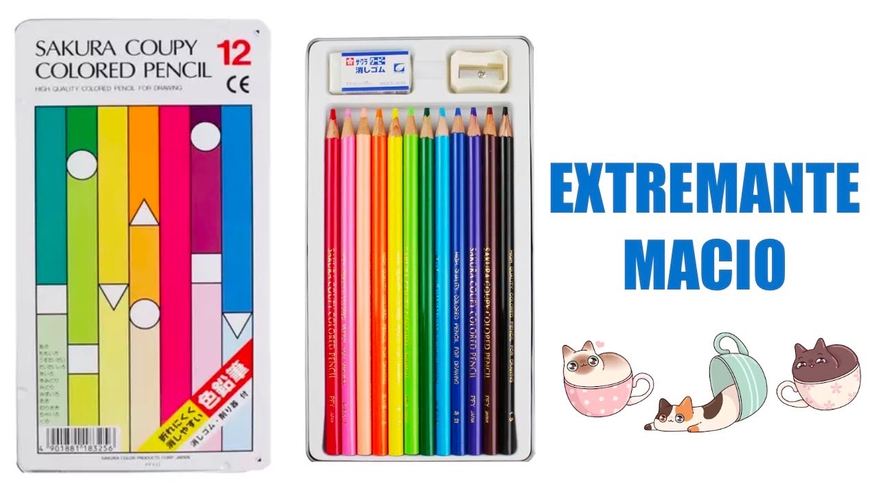 ESSE FOI O LÁPIS MAIS MACIO QUE JÁ TESTEI | LÁPIS DE COR SAKURA | SAKURA COLORED PENCIL | DICA BOA