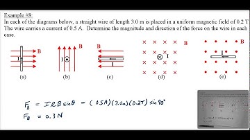 Chapter 21, Example 8 (Magnetic Force on a current carrying wire)