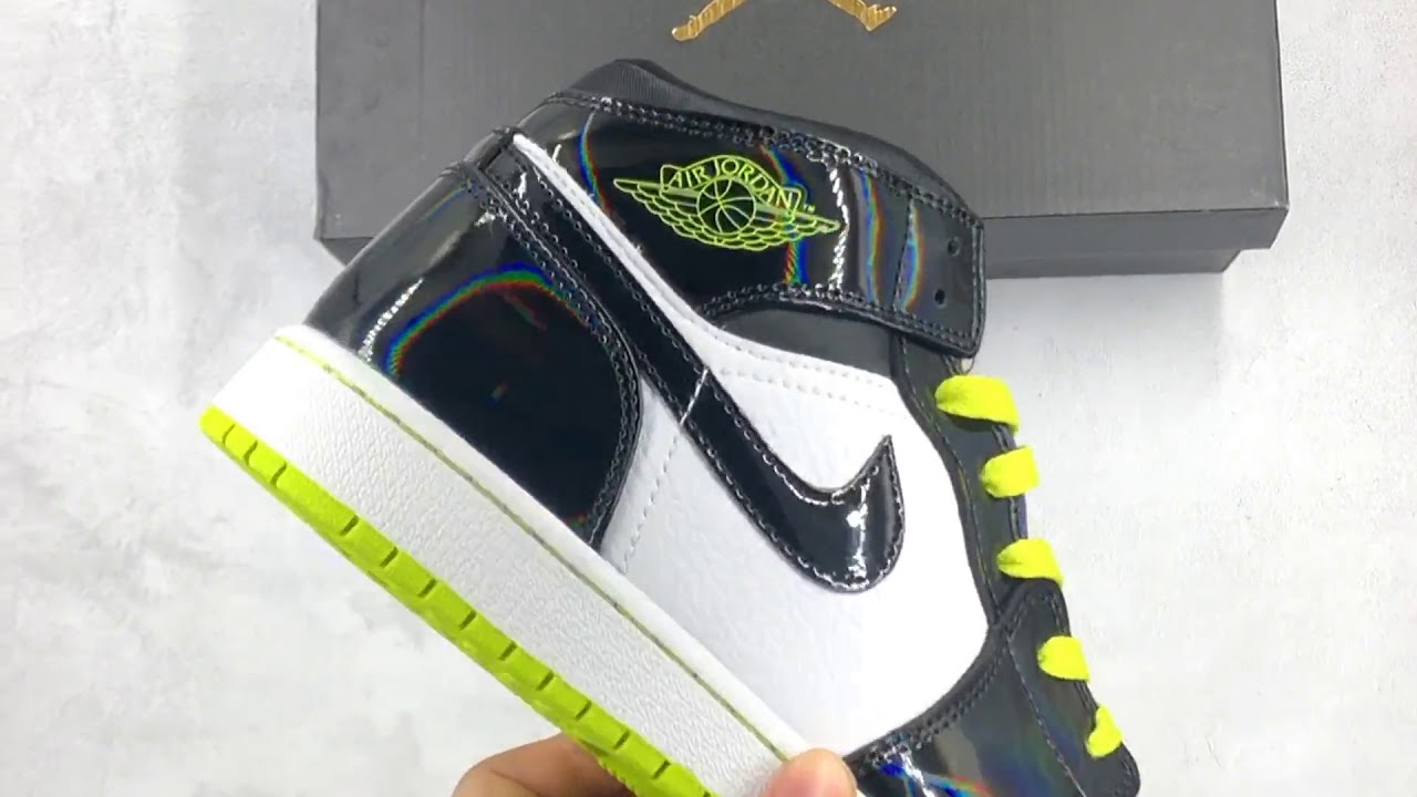 Jordan 1 Mid Black Cyber Mystic Green Review Youtube