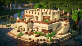 Minecraft | How to Build a Sand Beach House For Your Survival | TUTORIAL