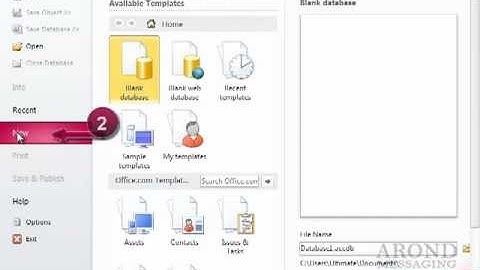 Using Access 2010 - Create a Blank Database