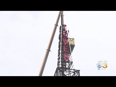 Iconic Tower Theater Sign In Upper Darby Taken Down