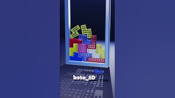 Tetris Softbody Mesh / Blender Animation 071 #softbody #games #tetris #gaming #animation #puzzle