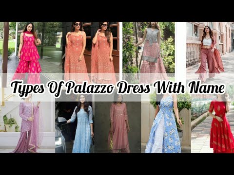 Types of plazo dress with names/Types of plazzo with kurti/Different types of palazzo