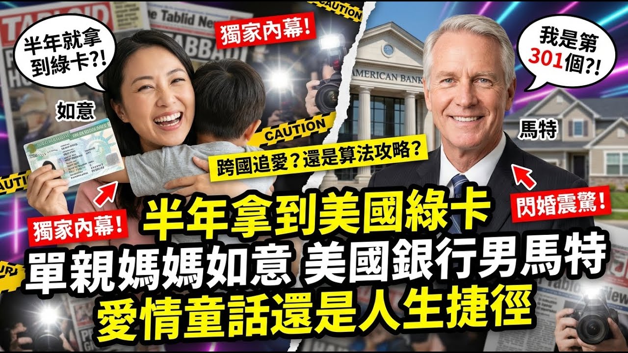 半年拿到美國綠卡？單親媽媽如意×美國銀行男馬特：愛情童話還是人生捷徑