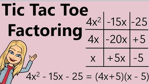 Tic Tac Toe Factoring