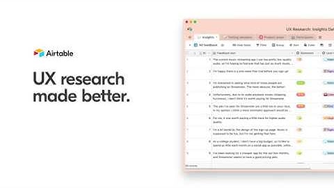 Build Your UX Research Database with Airtable | Airtable